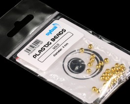 Plastic Beads, 4 mm, Gold